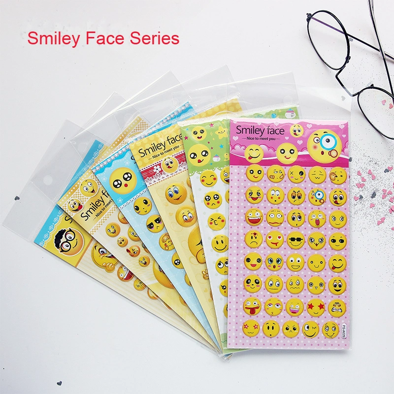 Custom Cheap Baby Kids Cute Smiley Face Puffy Foam Craft Sheet Sticker Factory