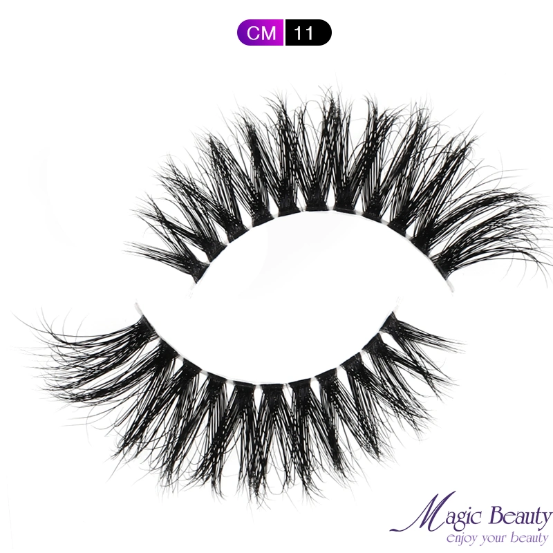 Handcrafted Clear Invisible Band Mink Fur Lashes Professional 3D False Eyelashes with Cosmetics Artist