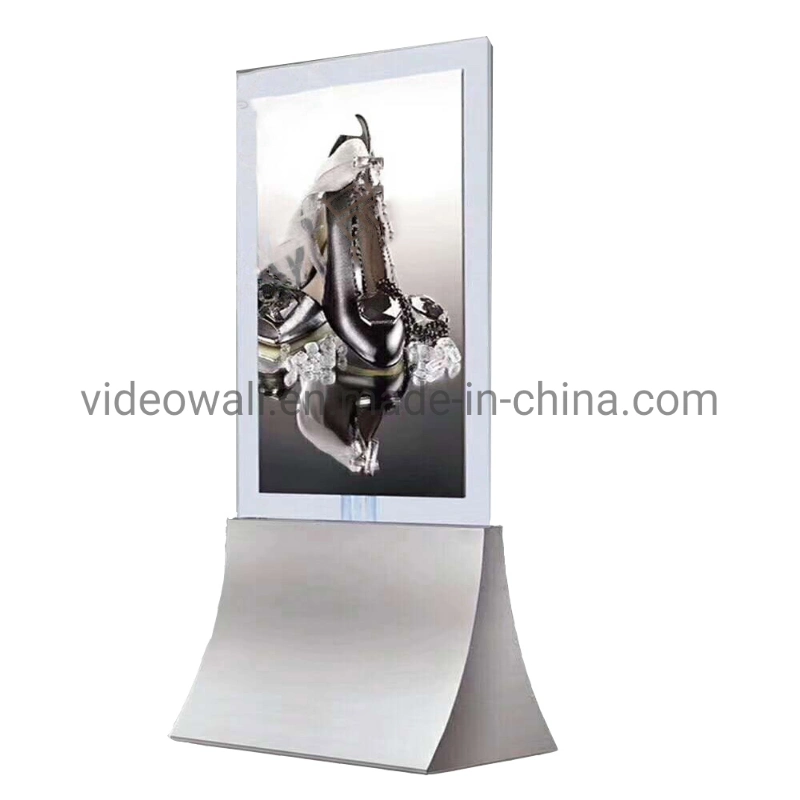 ultra slim Android OS double sided floor stand advertising display digital signage