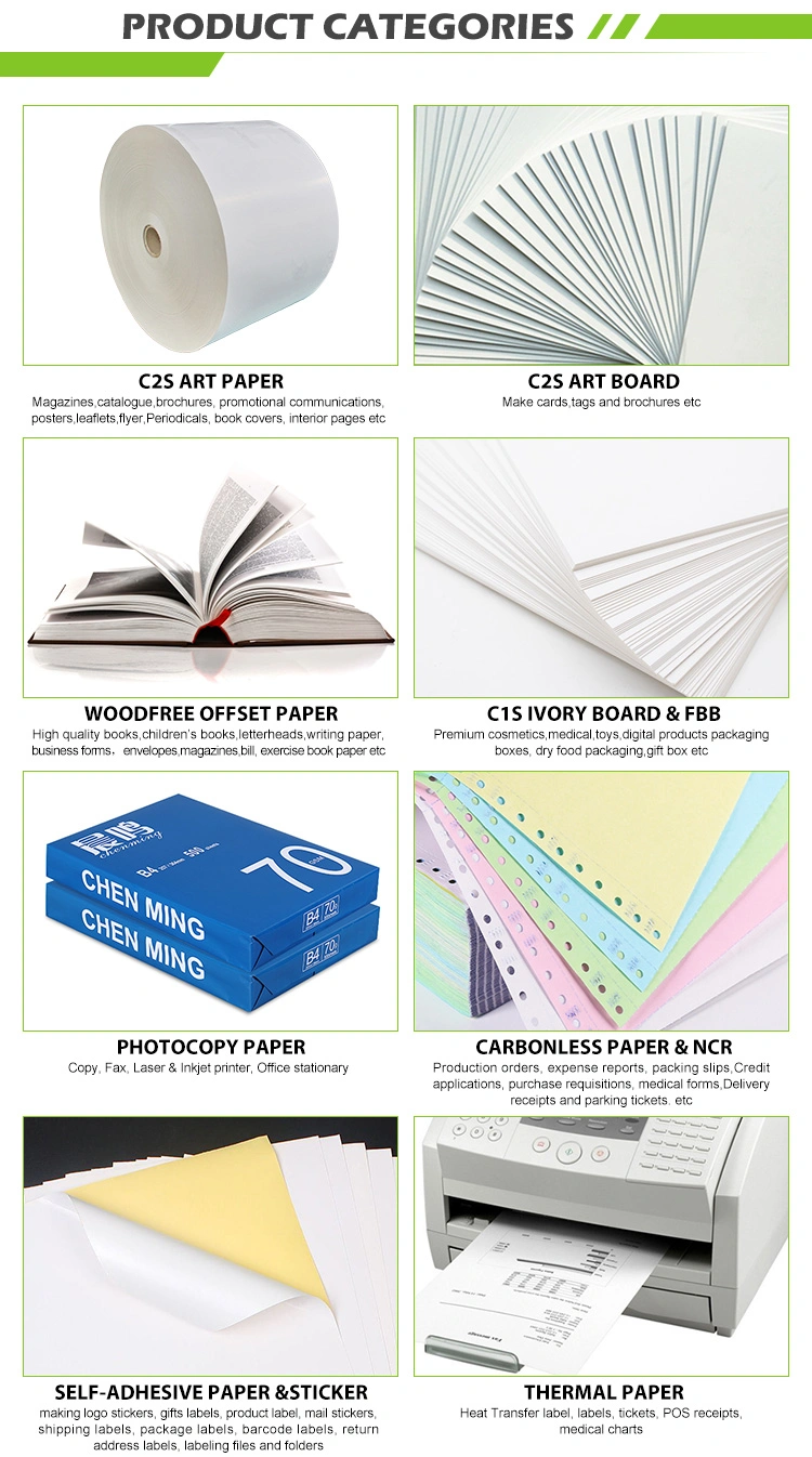 Ningbo Art Paper C2s Gloss Coated Paper A4 Bond Paper