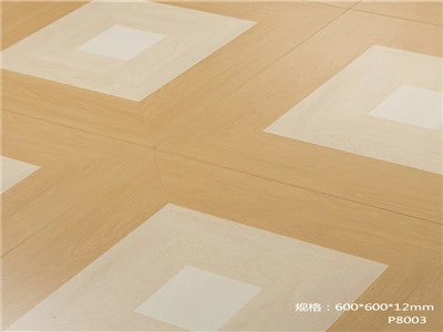 12mm Oak Wood Natural Wood Inlay Art Parquet Laminate Flooring Wood Floor