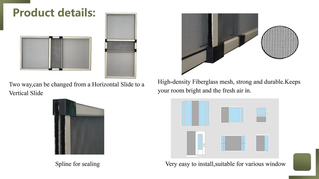 Adjustable Sliding Window Screen Adjustable Mosquito Net Window Screen