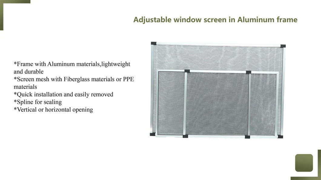 Adjustable Sliding Window Screen Adjustable Mosquito Net Window Screen