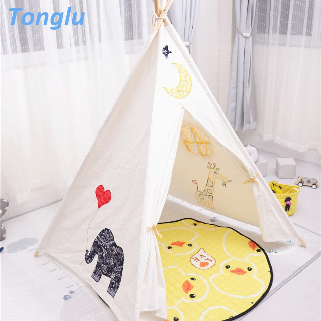 Girls and Boys Large a Frame Kids Discovery Canvas Teepee Children Play Tent