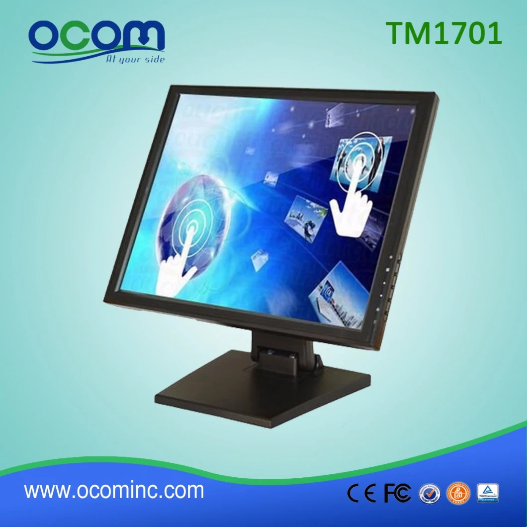 TM1702 17'' Touch Screen LCD Display with Folding Base