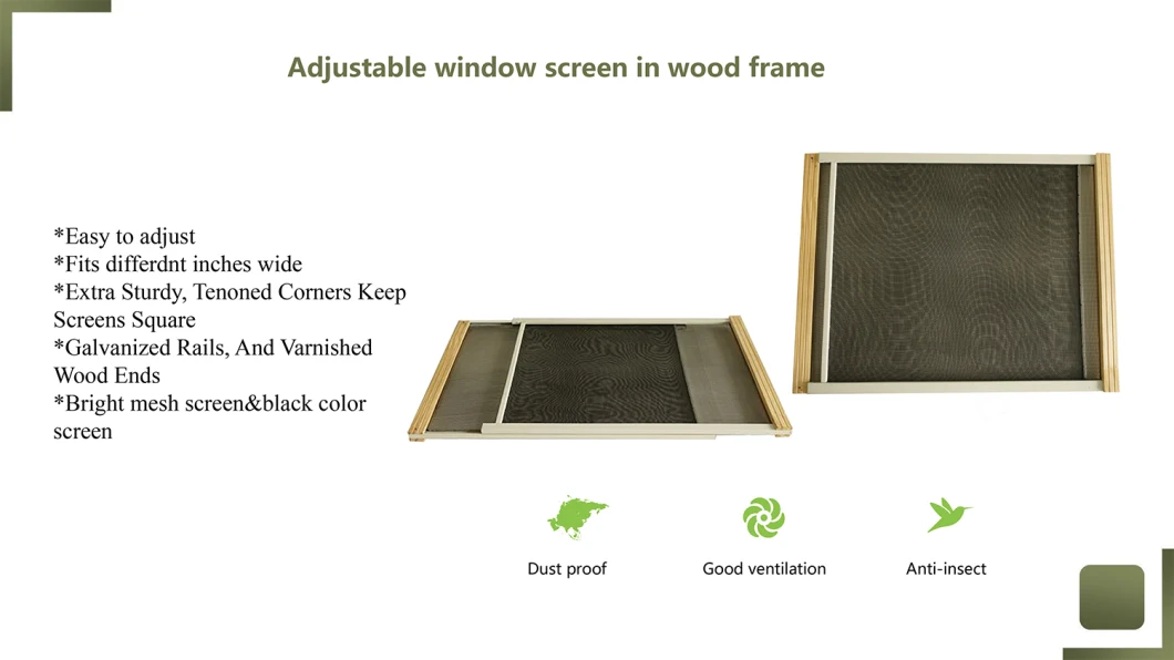 Horizontal or Vertial Adjustable Window Screen Adjustable Insect Screen