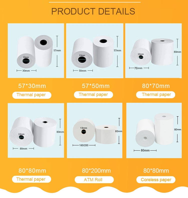 Credit Card Thermal Paper Roll 57mm*40mm Receipt Paper Roll POS Paper Roll