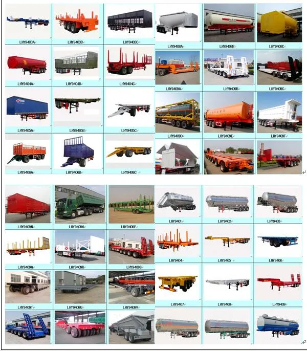 Heavy Duty Truck Trailers with Heavy Duty Bogie Suspension