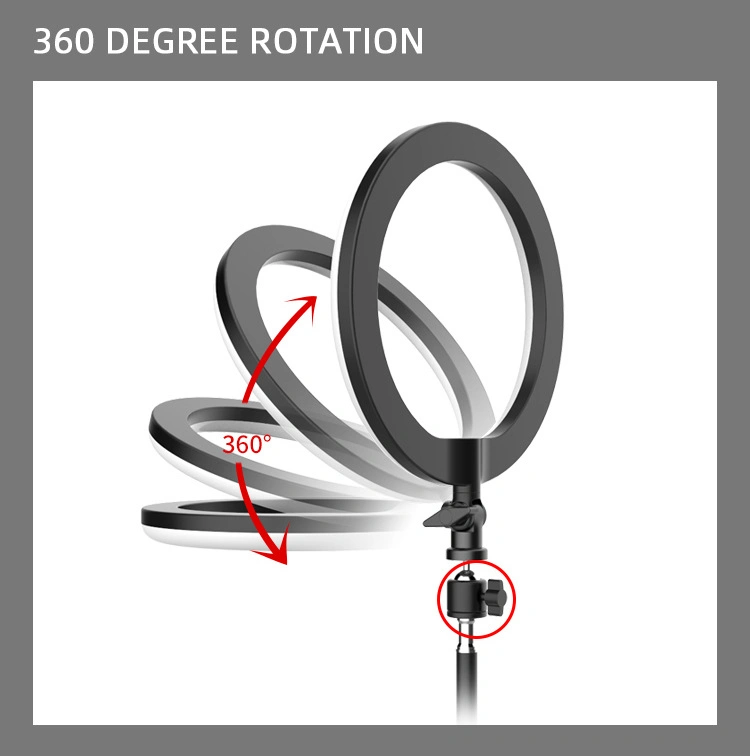 Studio Ring Light Fashion White LED Wedding Makeup Youtube Art Power Item Tripod Live Fill Light