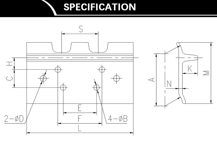 Track Shoe D3, D4, D5, D6, D7, D8, for Caterpillar Bulldozer Single Grouser Track Shoe