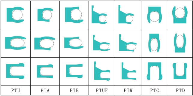 Spring Energized Rod Seal Virgin PTFE+ V Spring Loaded Rod Seal for Cylinder Hydraulic-Pta