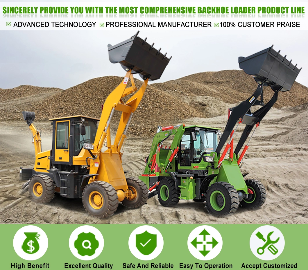 Loader Backhoe 4X4 Chinese Backhoe End Loader Top Brand Small Backhoe Loader