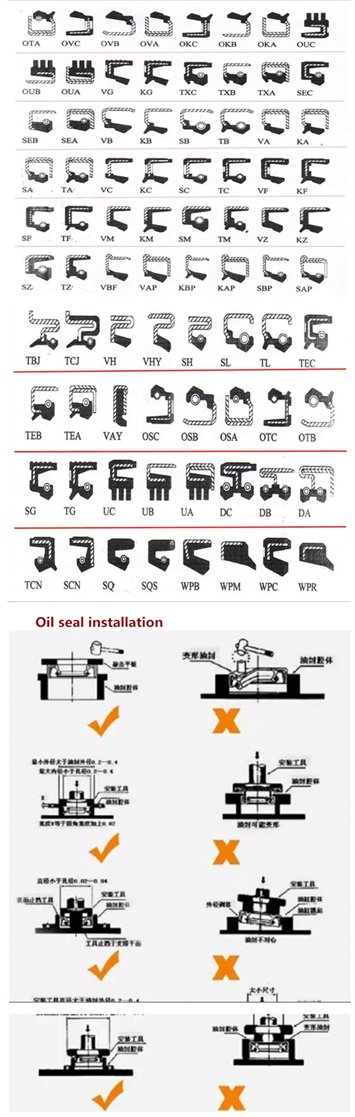 China Factory Bespoke Front Fork Oil Seal and Dust Seal