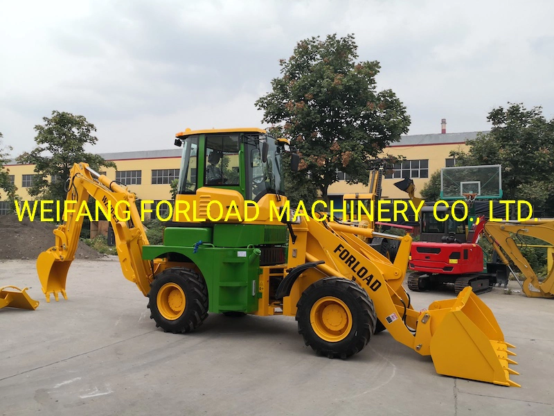 Forload Tractor Loader Backhoe, Mini Backhoe Loader with Backhoe Excavator and Hydraulic Auger Drilling