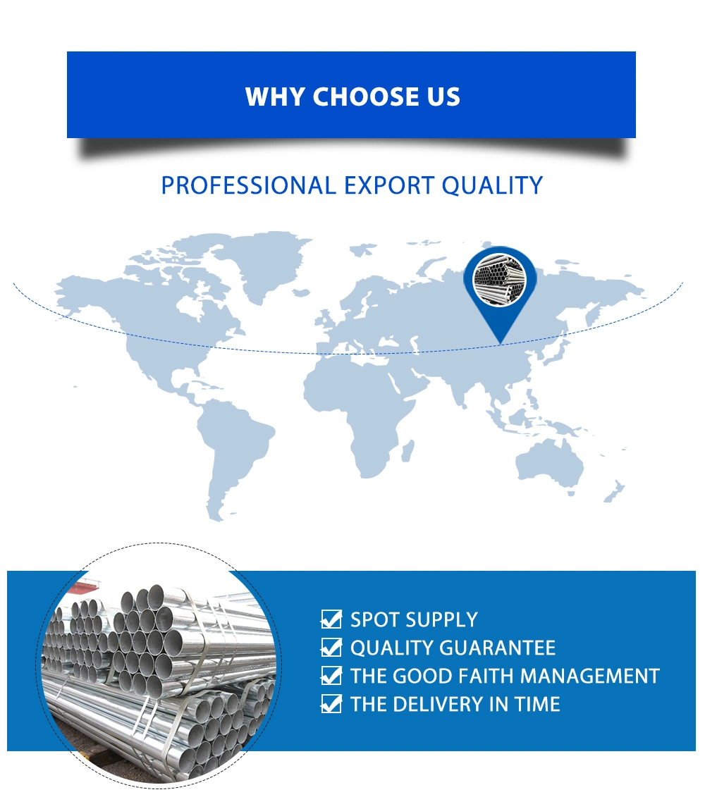 Ms Steel ERW Carbon ASTM A53 Black Iron Pipe Welded Sch40 Steel Pipe for Building Materia