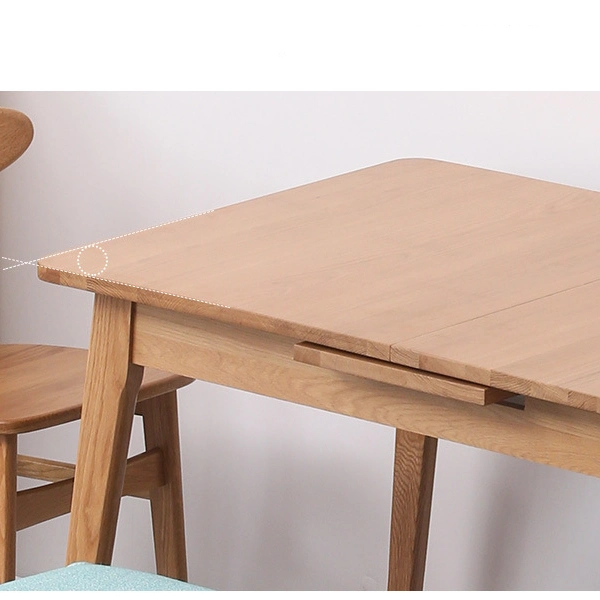 Simple Retractable Solid Wood Dining Table