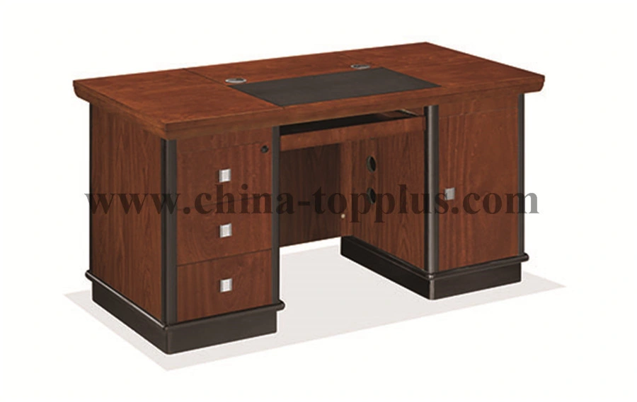 Fixed Pedestal Computer Desk Classic Painting Staff Clerk Table (A-8214)