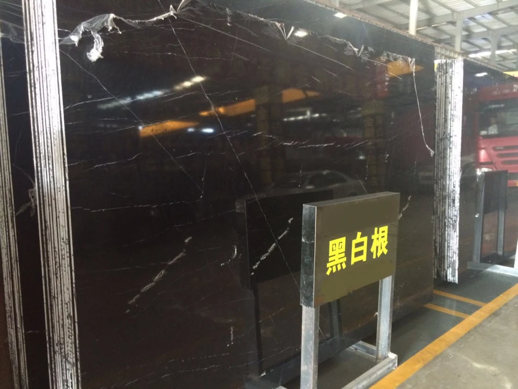 China Black and White, Nero Marquina Marble for Coffee Table