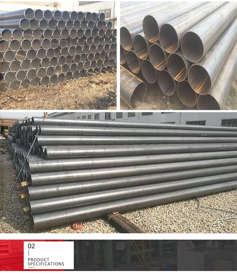 Mild Carbon Steel Straight ERW Welded Black Steel Round Pipe