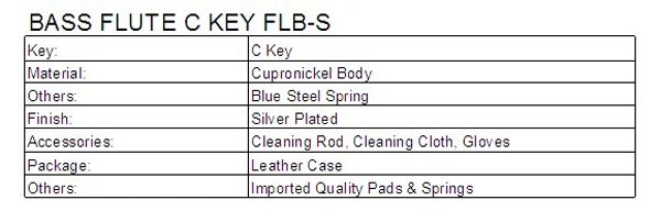 Bass Flute (FLB-S) /Flute/Woodwind Instruments