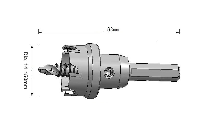 China Manufacturer Carbide Tipped Hole Cutter Drill for Drilling Holes