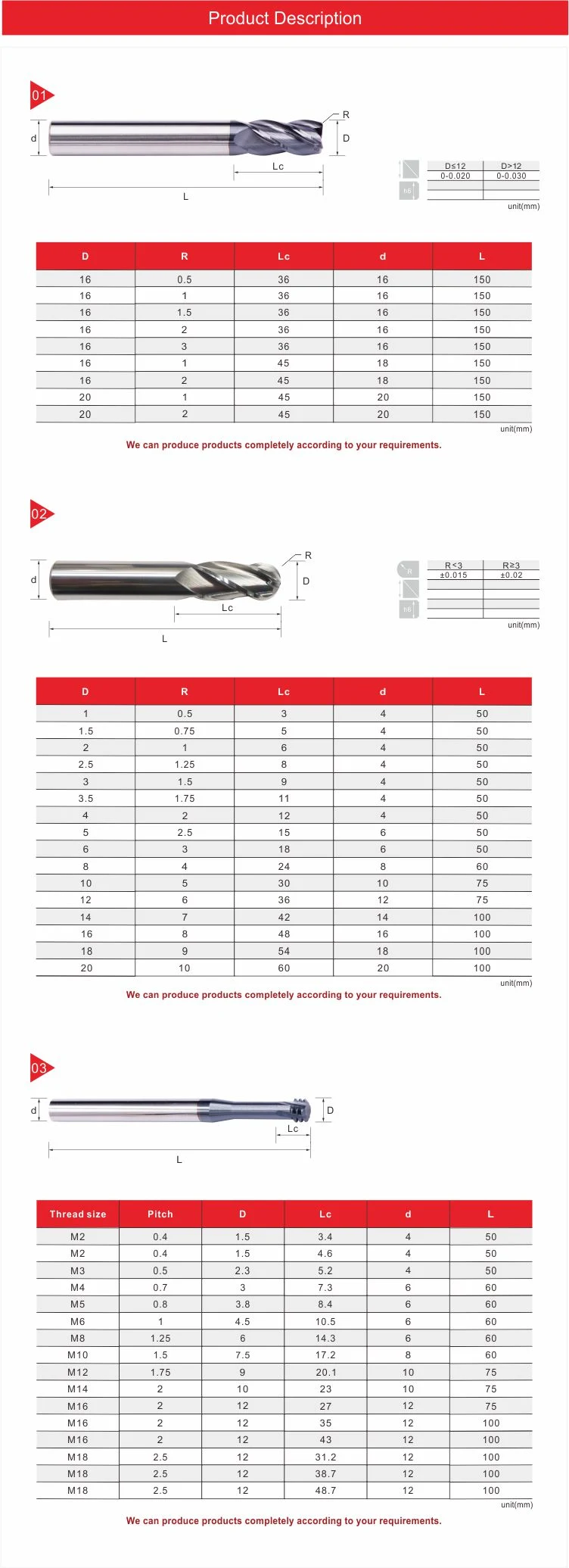 Carbide Milling Drill Bits/Tungsten Carbide Milling Cutter/Carbide Drill