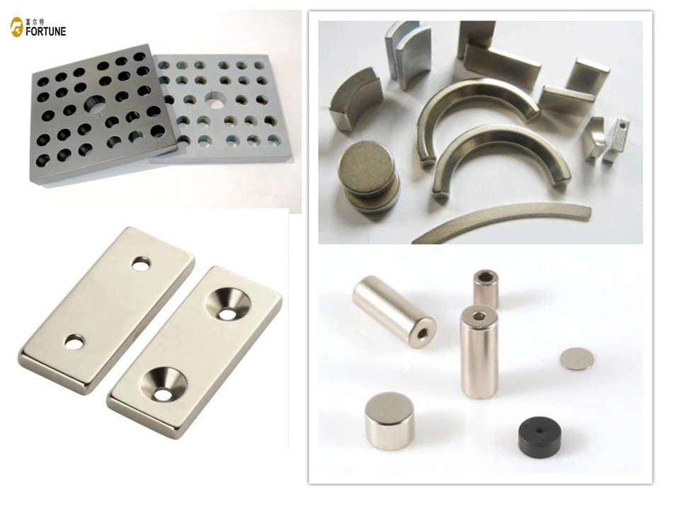 Strong Rare Earth Permanent Magnet, NdFeB Magnets Block with Zinc/Nickel Coating N35/N38/N45/N52