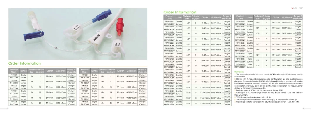 Hemodialysis Catheter Kits/Dialysis Catheter Kits/ Dialysis Catheter