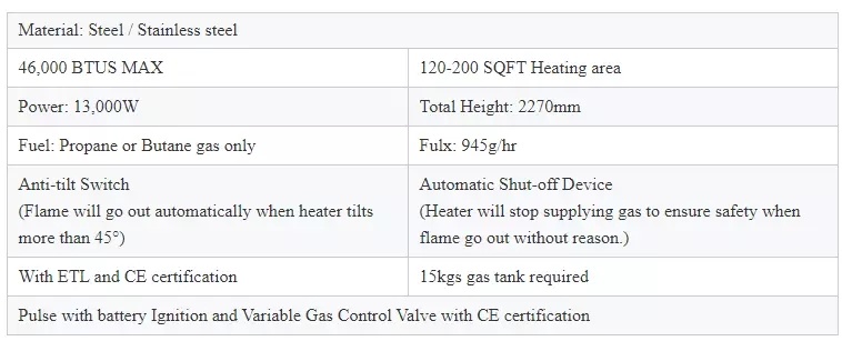 Outdoor Commercial Pyamid Heater