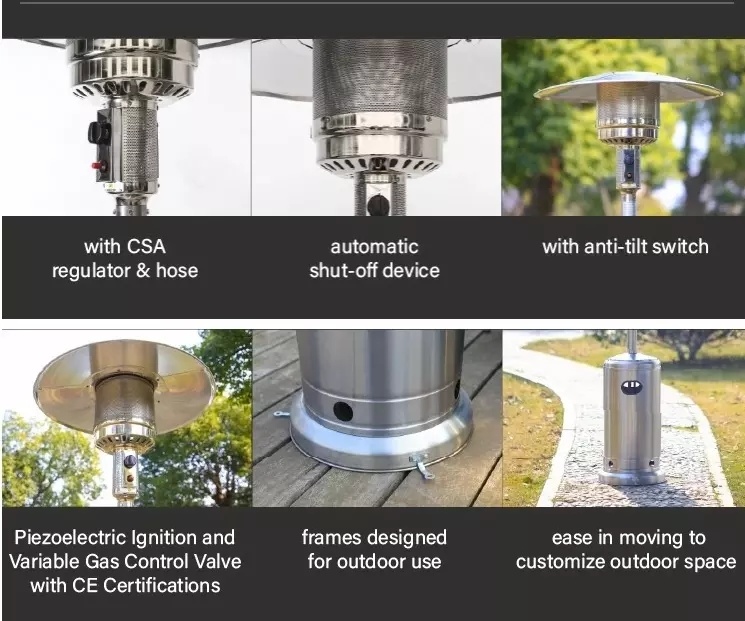 Glass Tube Patio Heater Natural Gas Heaters Garden Heater