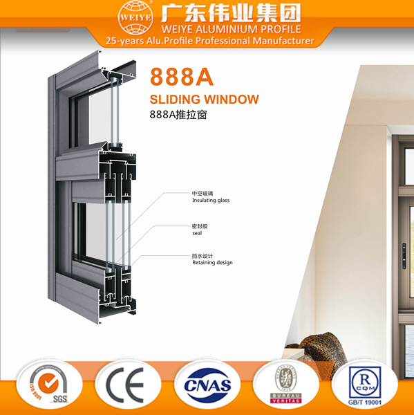 Dali Factory Residential/Commercial Aluminum Thermal Break Sliding Window