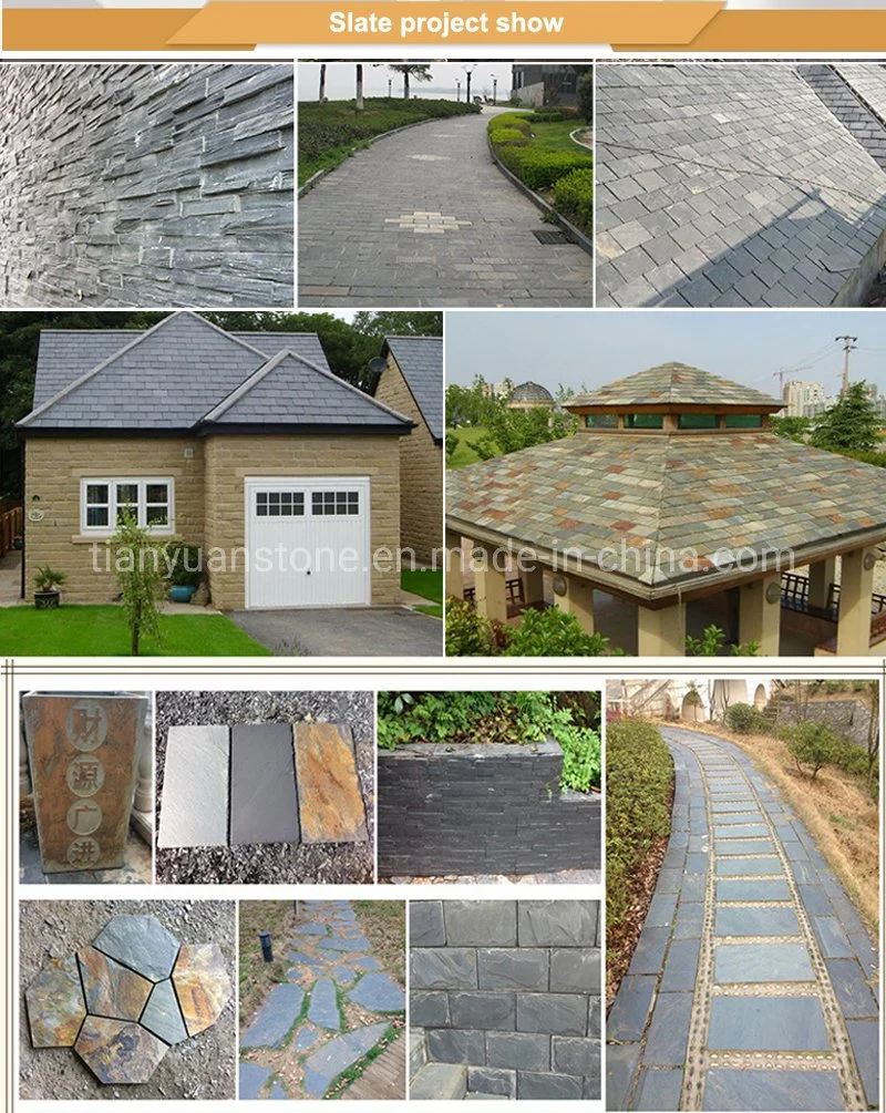 Beige Slate Mushroom for Interior/Exterior Wall, Mushroom Culture Stone for Villa House Mushroom Tile