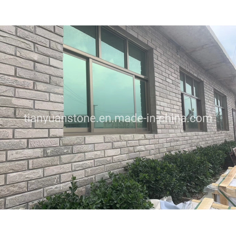 Beige Slate Mushroom for Interior/Exterior Wall, Mushroom Culture Stone for Villa House Mushroom Tile