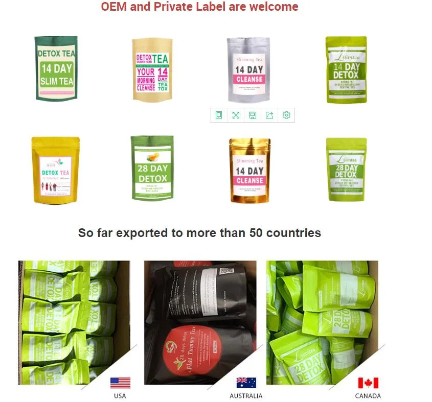 Herbal Slimming 28 Days Detox Flat Tummy Tea with 28 Tea Bags Good Price