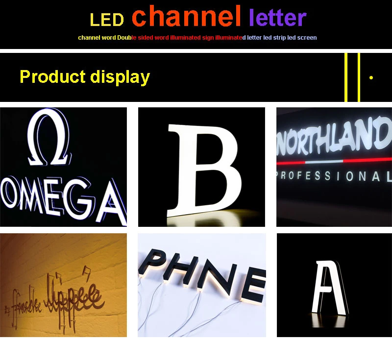 LED Acrylic Advertising Signage Sign Lighted Channel Letters