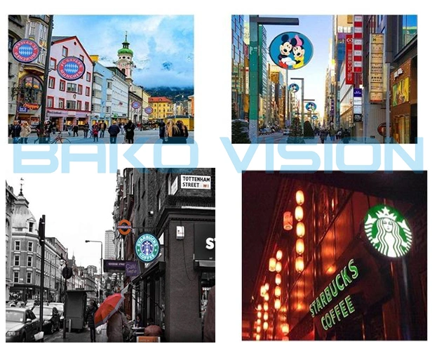 P4.68mm Full Color Outdoor Advertising Round Shape Circle Logo Sign LED Display