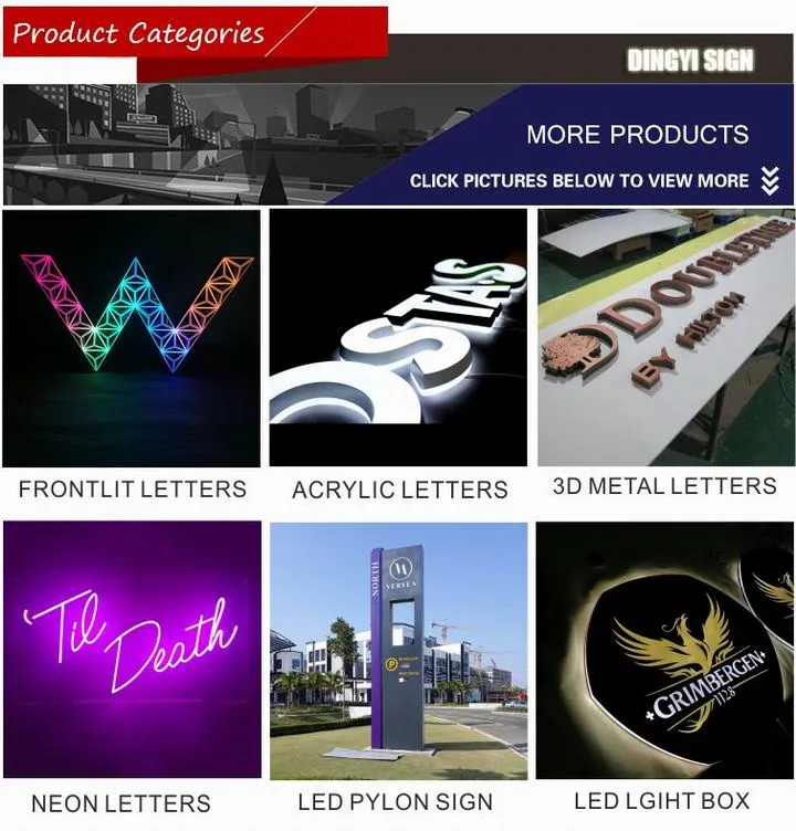 China Wholesale Wall Mounted Backlit Lighted Letter Signs for Business