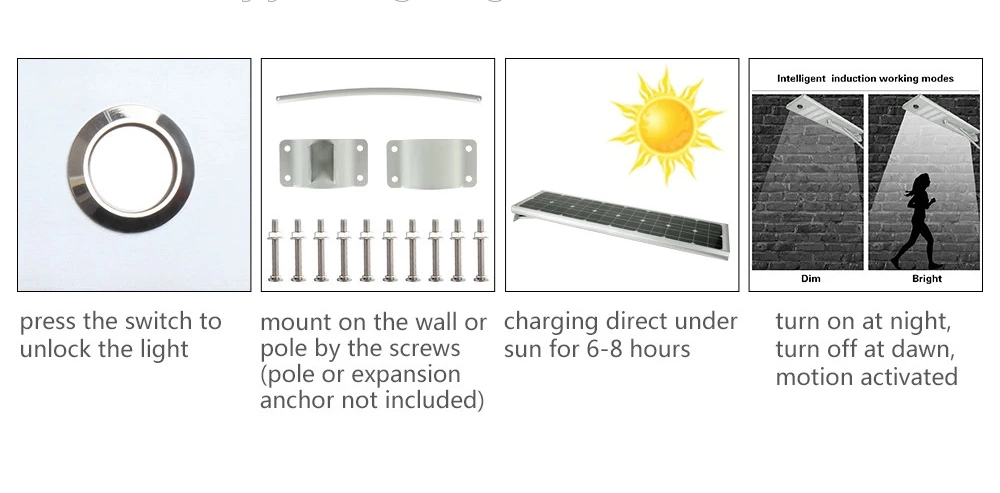 Modern Design China Suppliers Solar Lights Waterproof Outdoor 30W Home Garden LED Solar Wall Light Outdoor