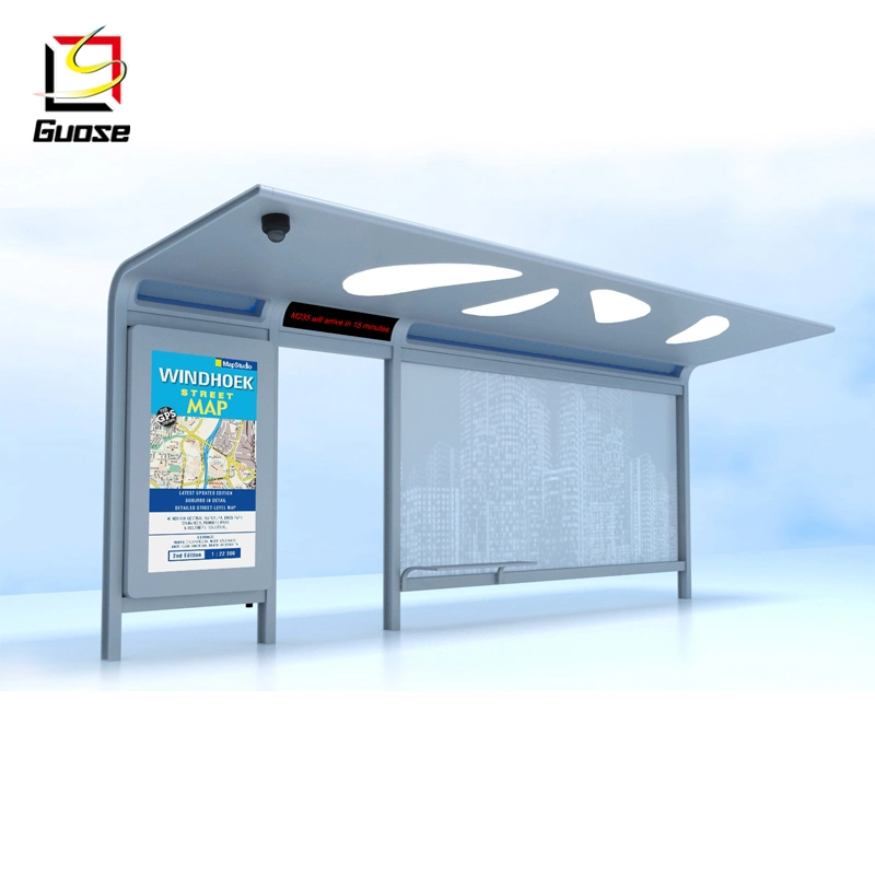 Aluminium Bus Shelter Bus Stop Manufacturer Bench Steel Bus Shelter Bus Shelter with Light Box