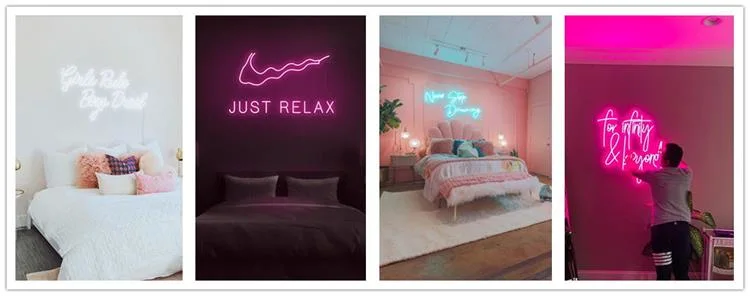 Customized Neon Sign LED Stay a While Neon Light DIY Neon Sign Name Bar