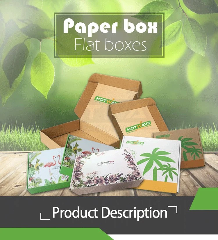 Double Sided Printing Color Foldable Paper Flat Box Shipping Mailer Box