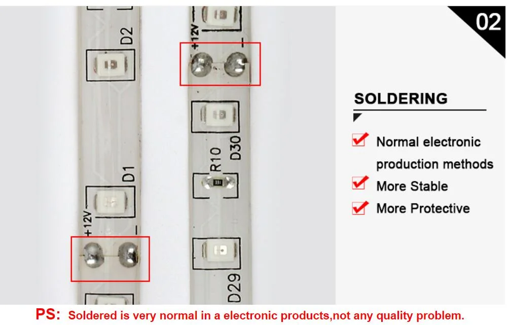 SMD 5050 5m Flexible LED Light Strip Side Emitting Micro LED Linear Light