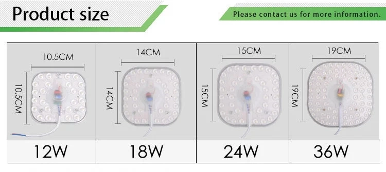 Sound-Light Controlled Indoor Housing Square LED Module Light Box Surface Mount 18W Source Panel Magnet LED Ceiling Light