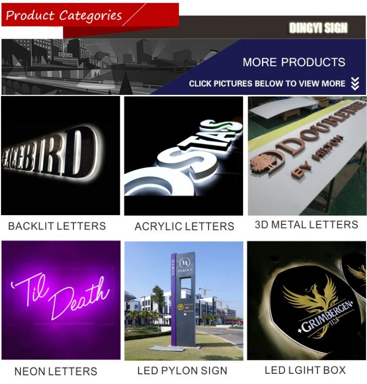 Wholesale Custom Made LED Lighted Acrylic Letter Sign Signage Letters