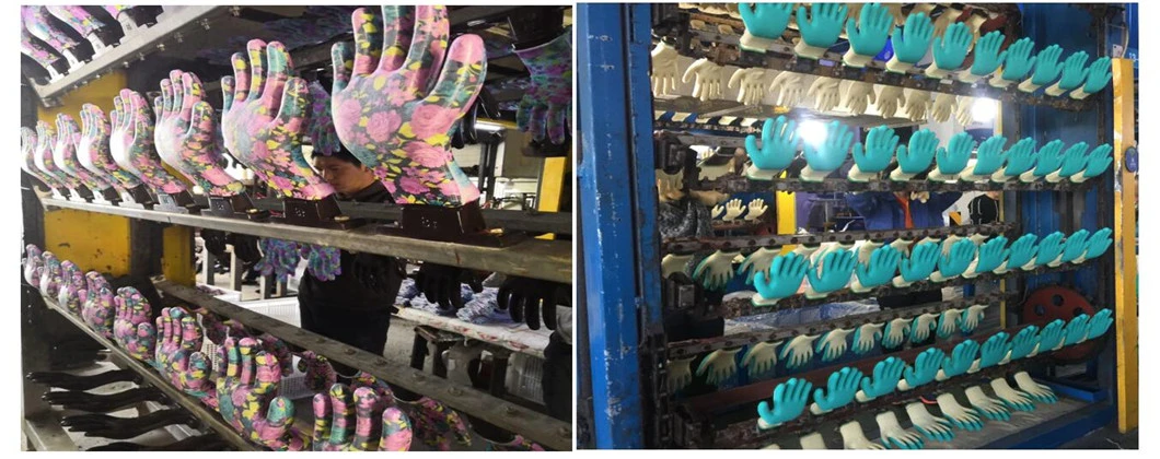Polyester Hand Gloves Safety Work Gloves Latex Coated Work Gloves Industrial Gloves