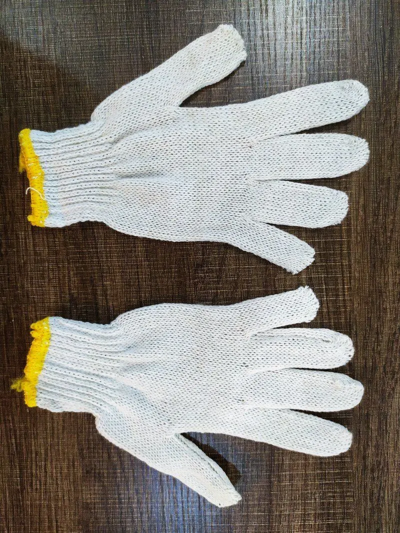 OEM Knitted Cotton Glove Work Protection Gloves 45g White Cotton Gloves