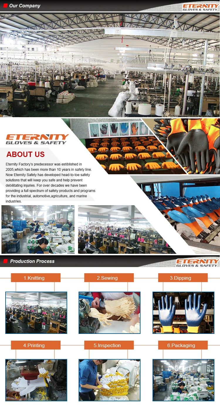High Performance Durable Hard Wearing Protective Mechanic Safety Work Gloves with Customed Logo