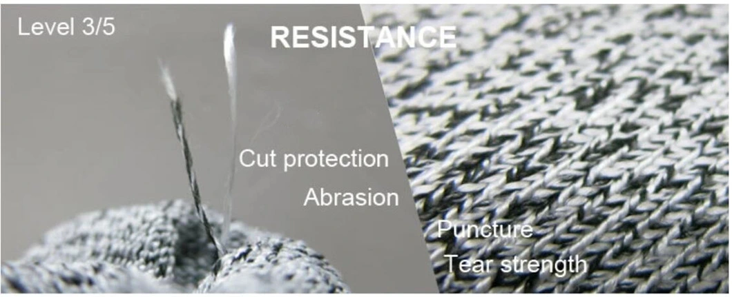 Hppe Gloves Cut Resistant Safety Working Gloves PU Coated Work Gloves/Cut Resistant Gloves