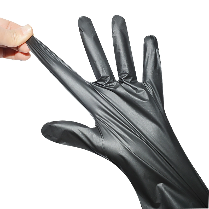 Manufacturers Hot Sell Ready Stock Household Food Contact Black TPE Gloves Black Disposable Gloves