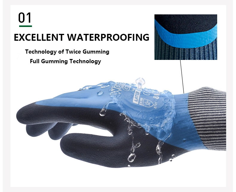 Latex Safety Work Gloves Construction Gloves Anti Scratch